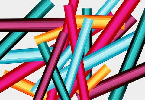 Abstract color straight lines vector background Stock Illustration