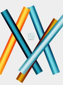 Abstract color straight lines vector background Stock Illustration