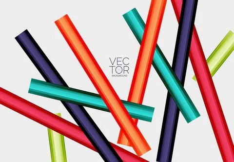 Abstract color straight lines vector background Stock Illustration