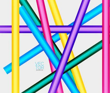 Abstract color straight lines vector background Stock Illustration