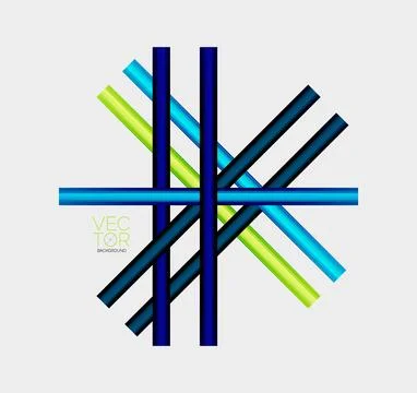 Abstract color straight lines vector background Stock Illustration
