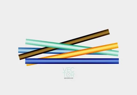 Abstract color straight lines vector background Stock Illustration