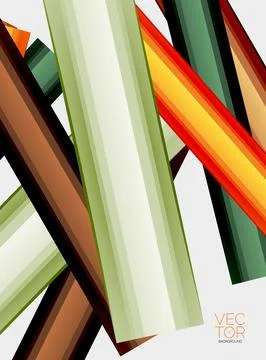 Abstract color straight lines vector background Stock Illustration