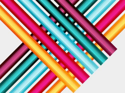 Abstract color straight lines vector background Stock Illustration