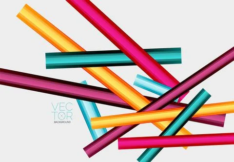 Abstract color straight lines vector background Stock Illustration