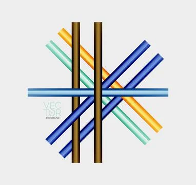 Abstract color straight lines vector background Stock Illustration