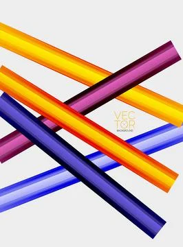 Abstract color straight lines vector background Stock Illustration