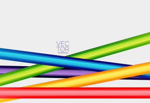 Abstract color straight lines vector background Stock Illustration