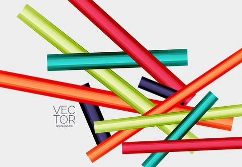 Abstract color straight lines vector background Stock Illustration