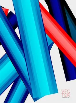Abstract color straight lines vector background Stock Illustration