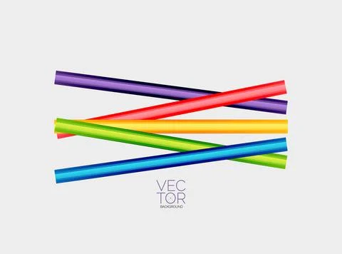 Abstract color straight lines vector background Stock Illustration