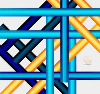 Abstract color straight lines vector background Stock Illustration
