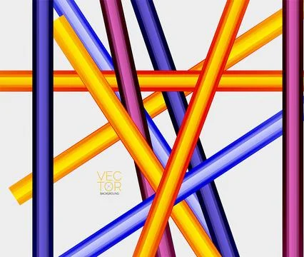 Abstract color straight lines vector background Stock Illustration