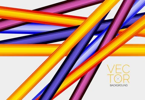 Abstract color straight lines vector background Stock Illustration