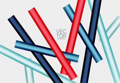 Abstract color straight lines vector background Stock Illustration