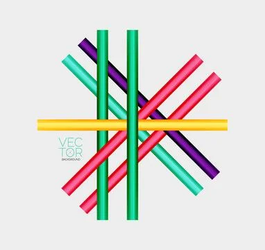 Abstract color straight lines vector background Stock Illustration