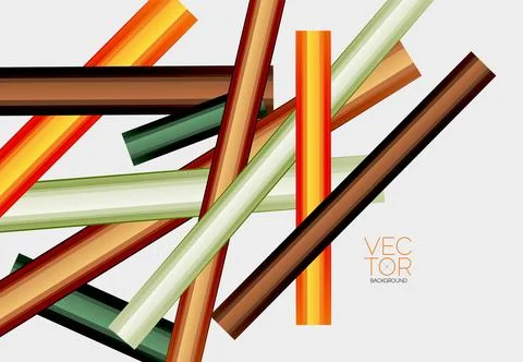 Abstract color straight lines vector background Stock Illustration