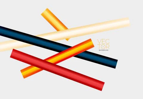 Abstract color straight lines vector background Stock Illustration