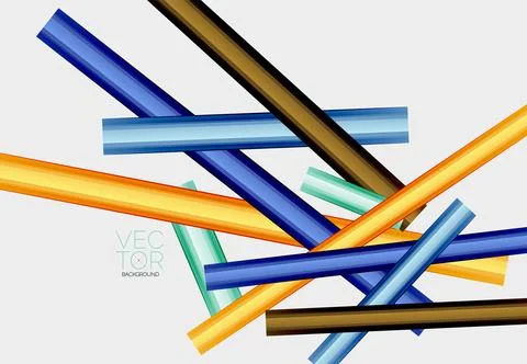 Abstract color straight lines vector background Stock Illustration