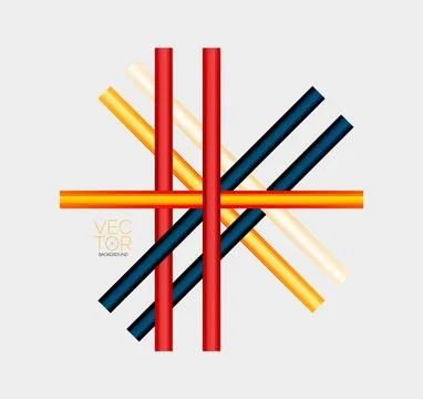 Abstract color straight lines vector background Stock Illustration