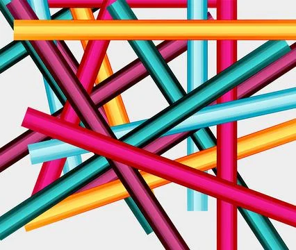 Abstract color straight lines vector background Stock Illustration
