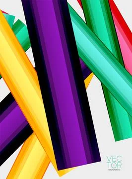 Abstract color straight lines vector background Stock Illustration