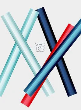 Abstract color straight lines vector background Stock Illustration