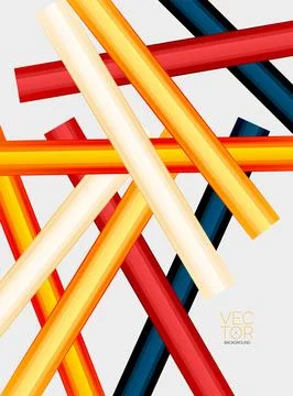 Abstract color straight lines vector background Stock Illustration