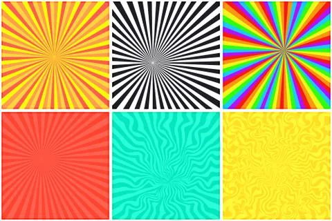 Abstract color striped background for comic bubble Stock Illustration