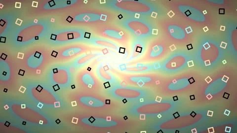 Abstract Color Swirl Patterns with Floating Ellipses in Soft Pastel Light Stock Footage 328299028