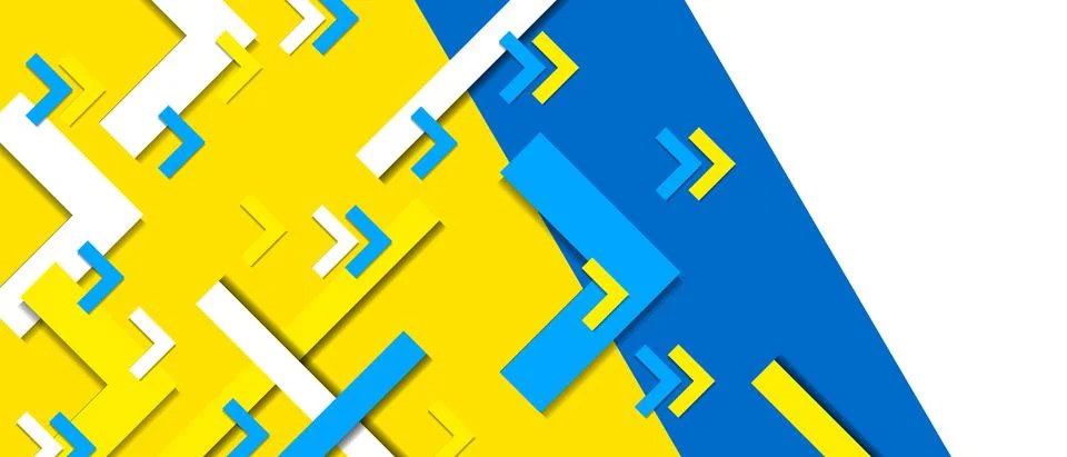 Abstract color tech geometric background with big arrows. Modern abstract vector 스톡 일러스트