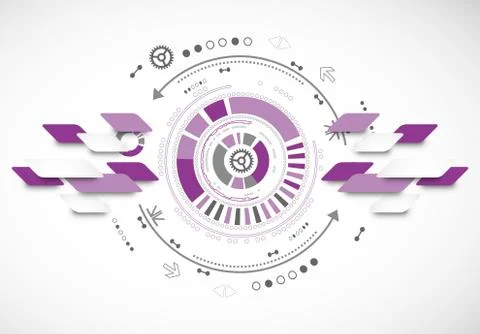 Abstract color technology background/computer technology business background Stock Illustration