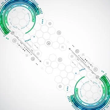 Abstract color technology background/computer technology business background Stock Illustration