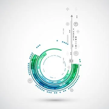 Abstract color technology background/computer technology business background Stock Illustration