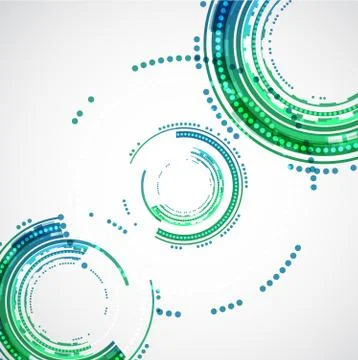 Abstract color technology circles. Vector Ilustración de archivo
