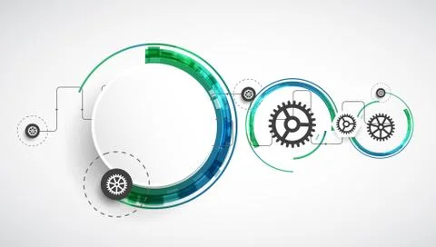 Abstract color technology computer technology business background. Illustrazione stock