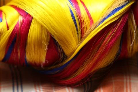 Abstract Color Thread Macro shot Stock Photos