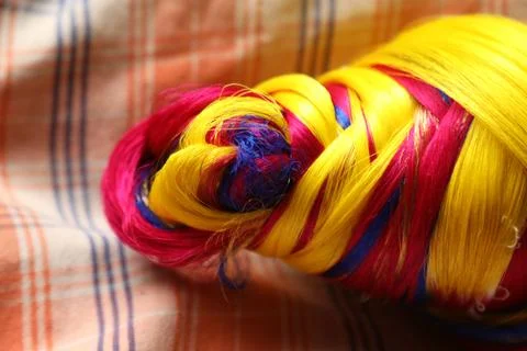 Abstract Color Thread Macro shot Stock Photos