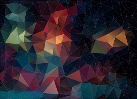 Abstract color triangle background Stock Illustration