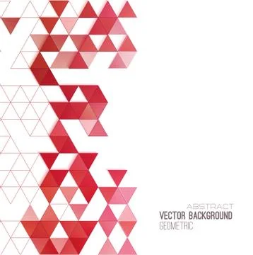 Abstract color triangles poster Stock Illustration