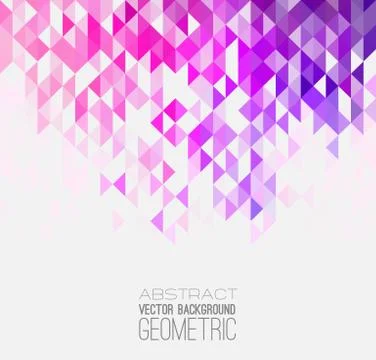 Abstract color triangles poster Stock Illustration