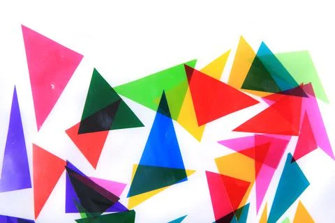 Abstract color triangles texture Foto stock