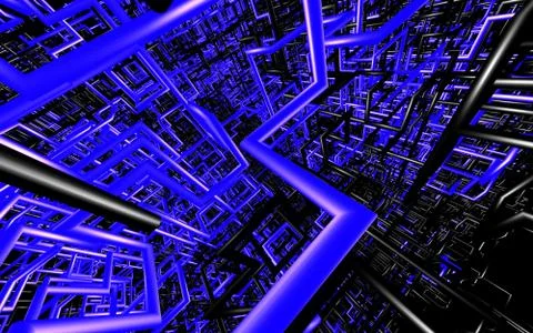 Abstract color tube like on solid background. Stock Illustration