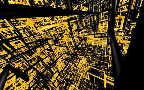 Abstract color tube like on solid background. Stock Illustration