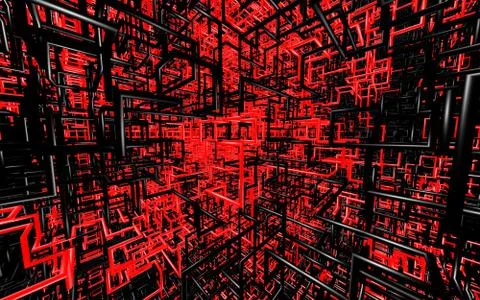 Abstract color tube like on solid background. Stock Illustration