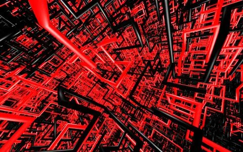 Abstract color tube like on solid background. Stock Illustration