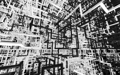 Abstract color tube like on solid background. Stock Illustration