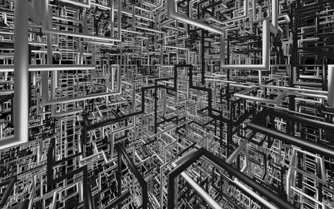 Abstract color tube like on solid background. Stock Illustration