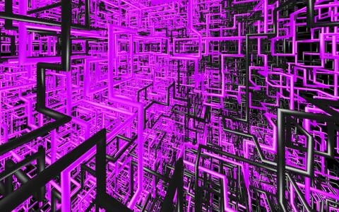 Abstract color tube like on solid background. Stock Illustration