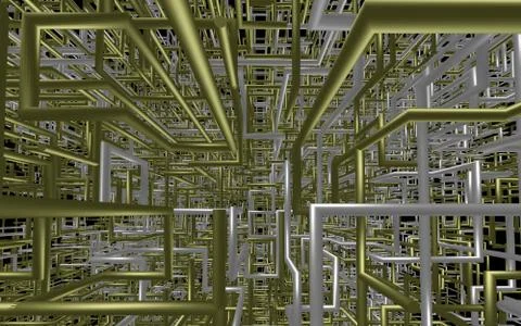 Abstract color tube like on solid background. Stock Illustration